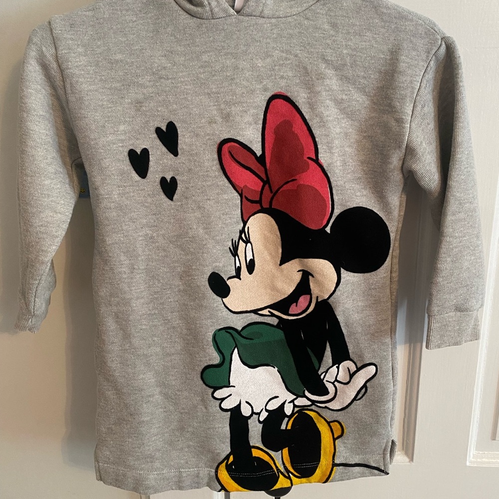 Disney Minnie Mouse Gray Kids Shirt